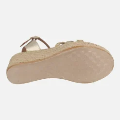 Zapatillas de esparto Albany Oro yute con pulsera y hebilla