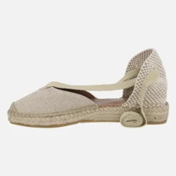 Zapatillas de esparto bajas con cintas para atar