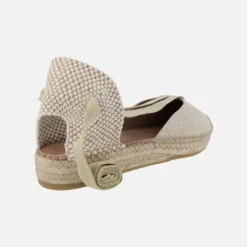 Zapatillas de esparto bajas con cintas para atar