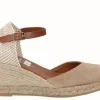 Zapatillas de esparto con pala en serraje y pulsera al tobillo