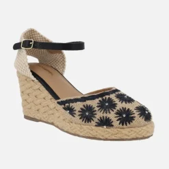 Zapatillas de esparto con detalle de flores Bennett