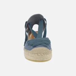 Zapatillas de esparto con cintas y cuña Yuteflex