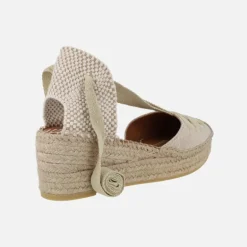 Zapatillas de esparto con cintas y cuña Yuteflex