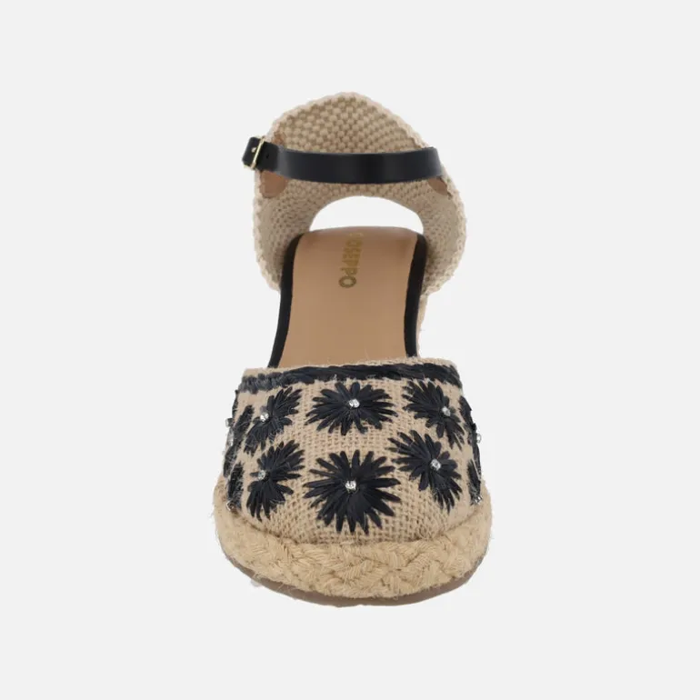 Zapatillas de esparto con detalle de flores Bennett