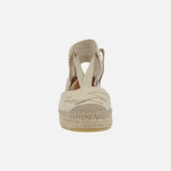 Zapatillas de esparto con cintas y cuña Yuteflex