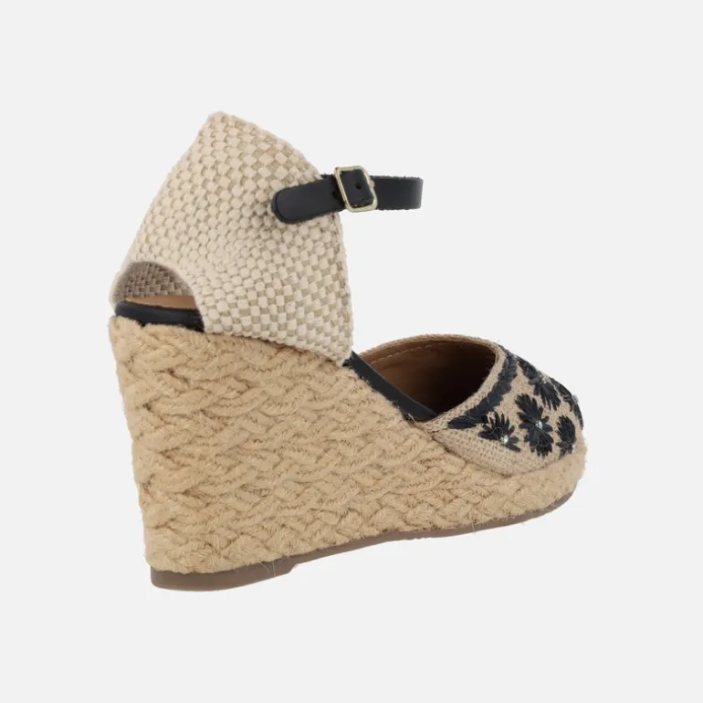 Zapatillas de esparto con detalle de flores Bennett