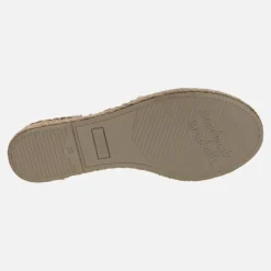 Zapatillas de esparto con dibujos troquelados en la pala y elásticos
