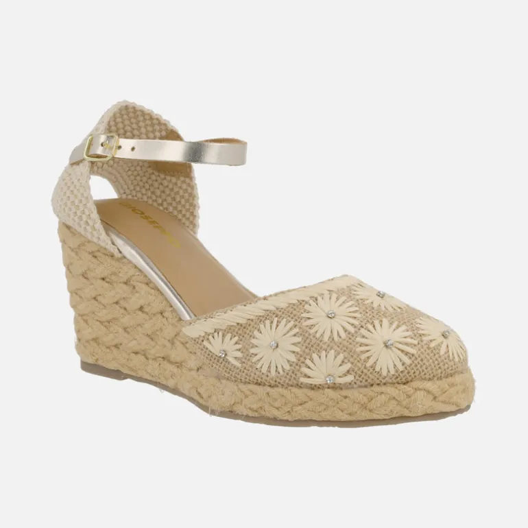 Zapatillas de esparto con detalle de flores Bennett