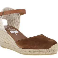 Zapatillas de esparto con pala en serraje y pulsera al tobillo