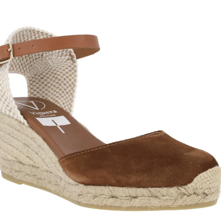 Zapatillas de esparto con pala en serraje y pulsera al tobillo