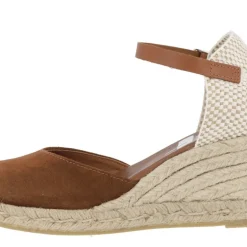 Zapatillas de esparto con pala en serraje y pulsera al tobillo