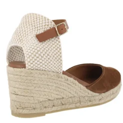 Zapatillas de esparto con pala en serraje y pulsera al tobillo