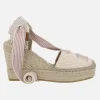 Zapatillas de esparto en tejido con cintas
