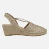 Zapatillas de esparto en tejido rafia con elásticos