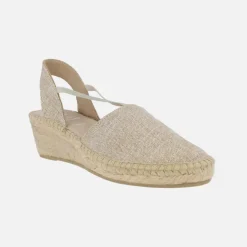 Zapatillas de esparto en tejido con elásticos laterales