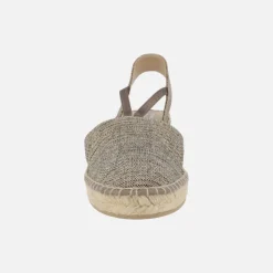 Zapatillas de esparto en tejido con elásticos laterales