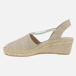 Zapatillas de esparto en tejido con elásticos laterales