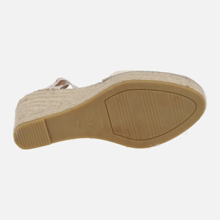 Zapatillas de esparto en tejido con cintas