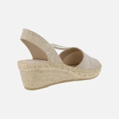 Zapatillas de esparto en tejido con elásticos laterales