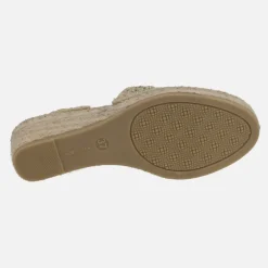 Zapatillas de esparto en tejido rafia con elásticos