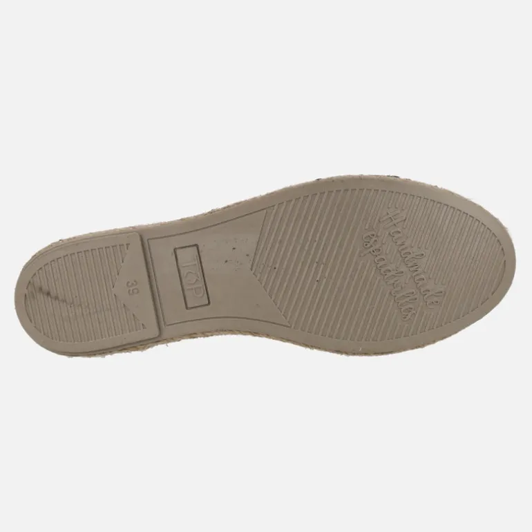 Zapatillas de esparto en piel estilo cangrejeras con detalles en leopardo