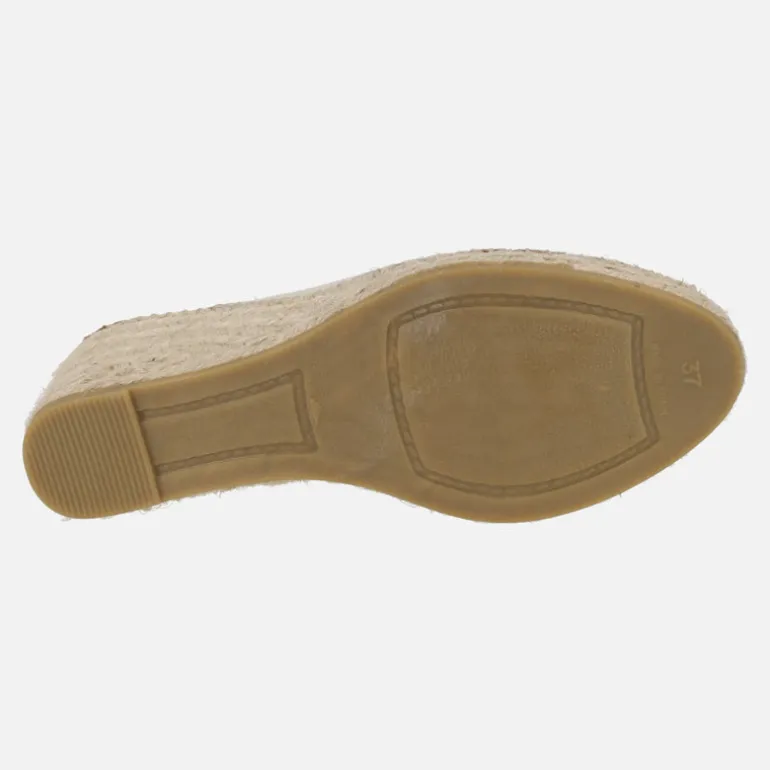 Zapatillas de esparto en piel destalonadas y abiertas de puntera