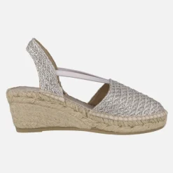 Zapatillas de esparto en tejido rafia con elásticos