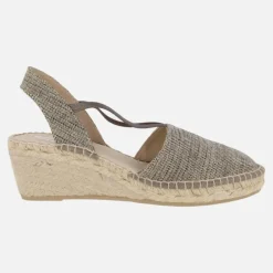 Zapatillas de esparto en tejido con elásticos laterales