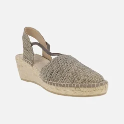 Zapatillas de esparto en tejido con elásticos laterales