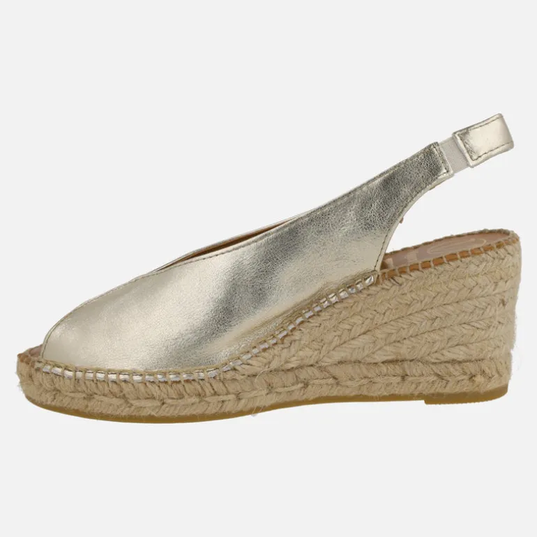 Zapatillas de esparto en piel destalonadas y abiertas de puntera
