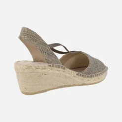 Zapatillas de esparto en tejido con elásticos laterales