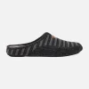 Zapatillas de Hombre abiertas por el talón en lana de rayas