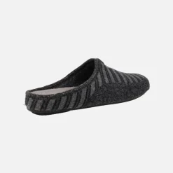 Zapatillas de Hombre abiertas por el talón en lana de rayas