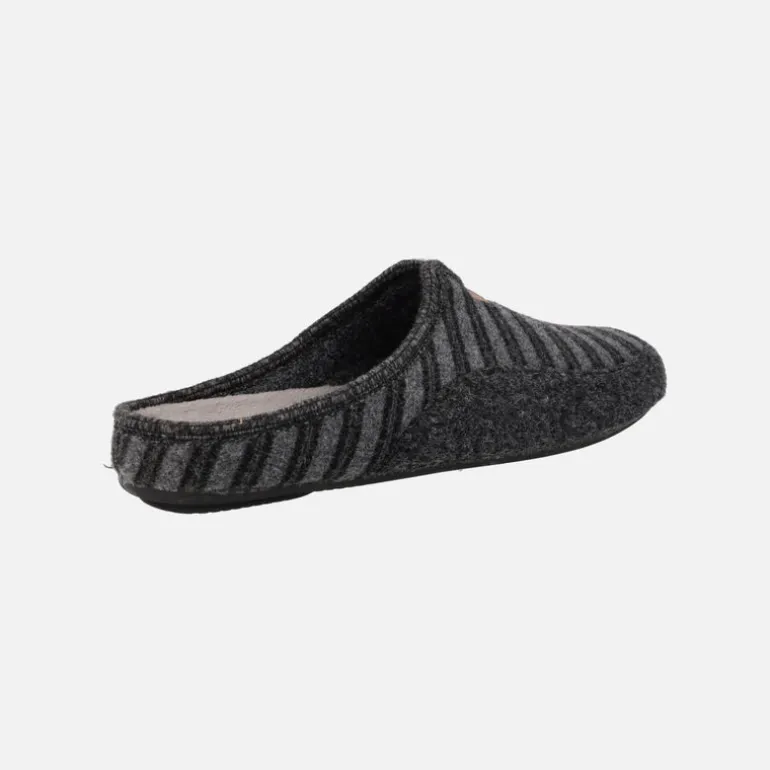 Zapatillas de Hombre abiertas por el talón en lana de rayas