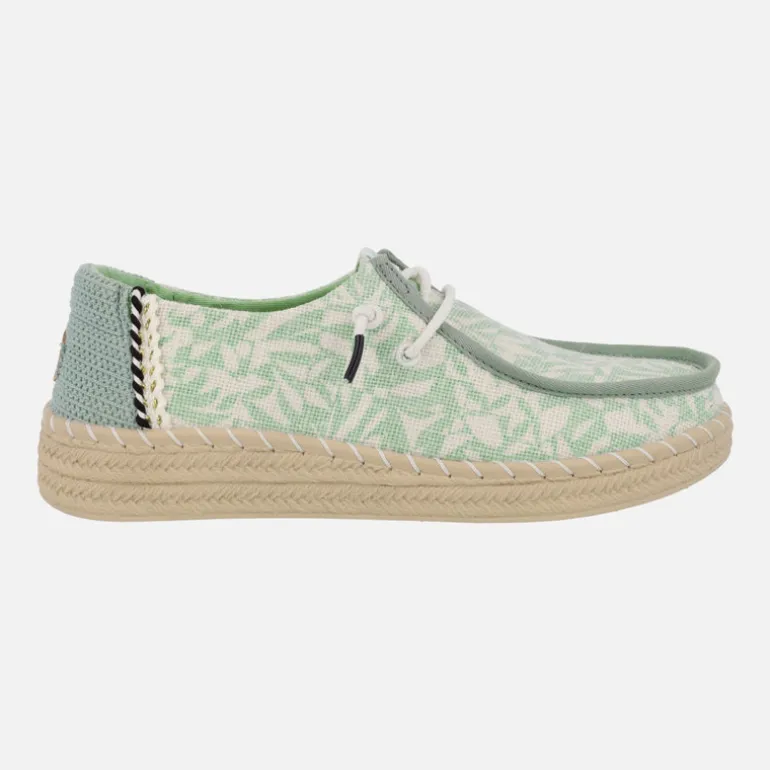 Zapatillas de tejido estampado Wendy espadrilles retro palm