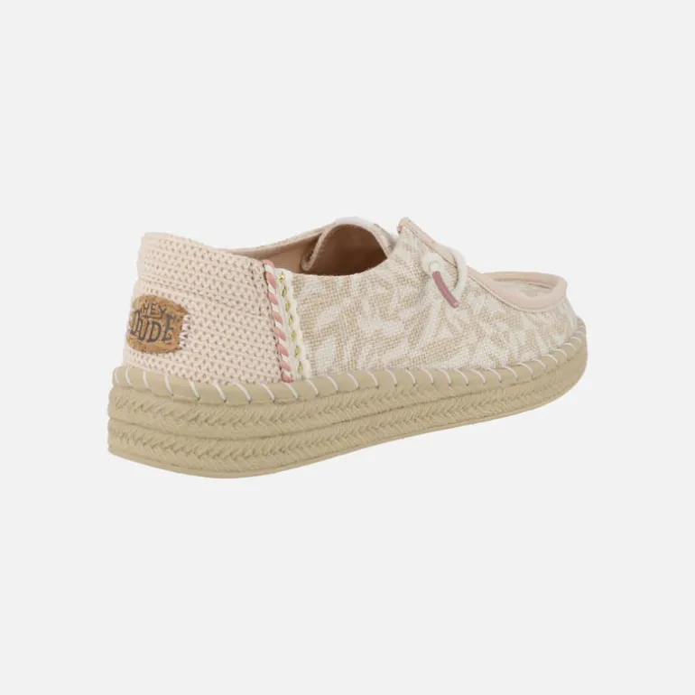Zapatillas de tejido estampado Wendy espadrilles retro palm