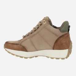 Zapatillas deportivas abotinadas en combinado de color con cremallera