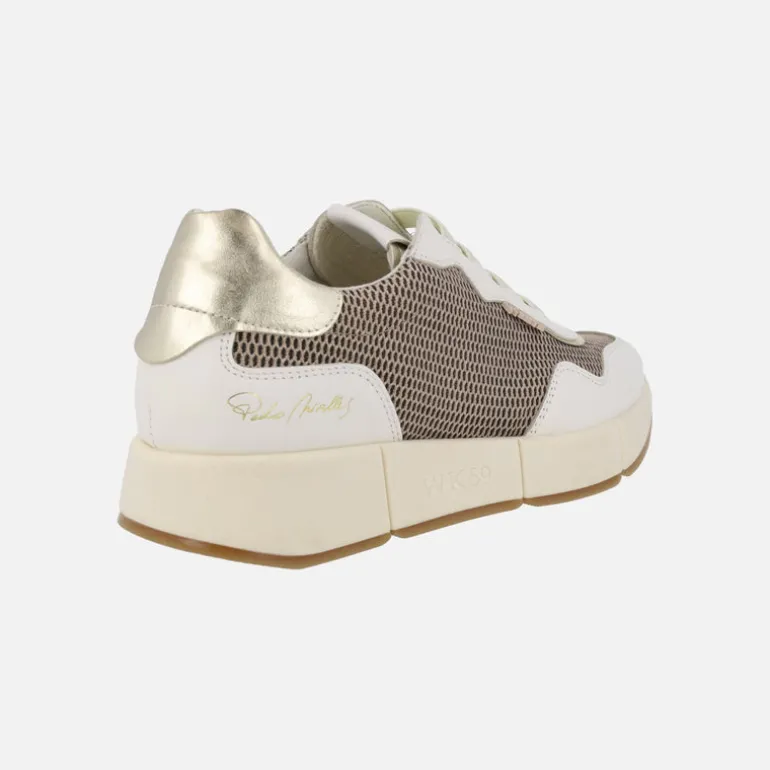 Zapatillas deportivas Belorado en combinado blanco y platino