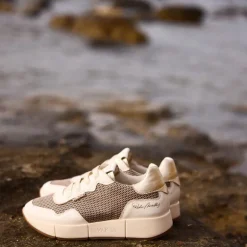 Zapatillas deportivas Belorado en combinado blanco y platino