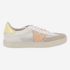 Zapatillas deportivas Berlin ciclista rejilla abierta y serraje en color beige
