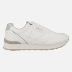 Zapatillas deportivas blancas con detalles plata Joggo classic