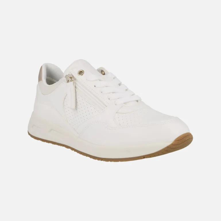 Zapatillas deportivas blancas con cordones y cremallera Bulmya