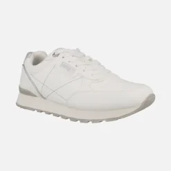 Zapatillas deportivas blancas con detalles plata Joggo classic