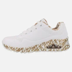 Zapatillas deportivas blancas con corazones dorados Uno Loving Love x JGoldcrown