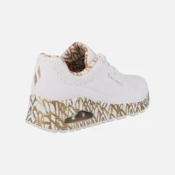 Zapatillas deportivas blancas con corazones dorados Uno Loving Love x JGoldcrown