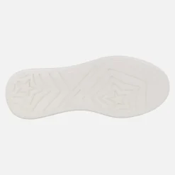 Zapatillas deportivas blancas de piel con adornos dorados