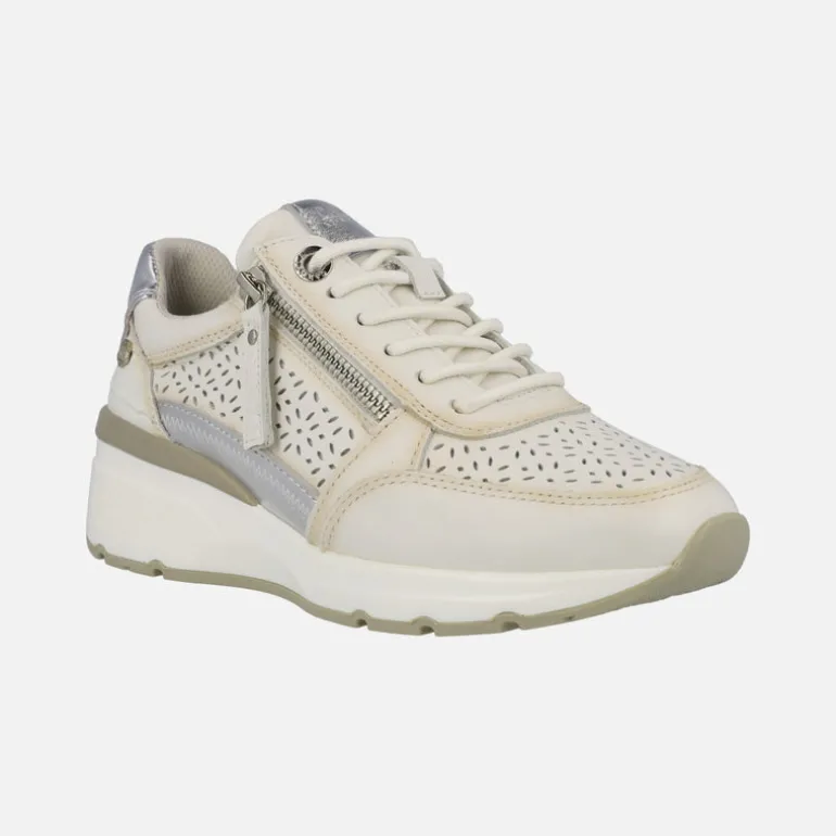 Zapatillas deportivas Carmela de piel con dibujo troquelado