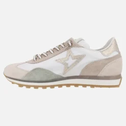Zapatillas deportivas Cetti en piel y tejido con cordones elásticos