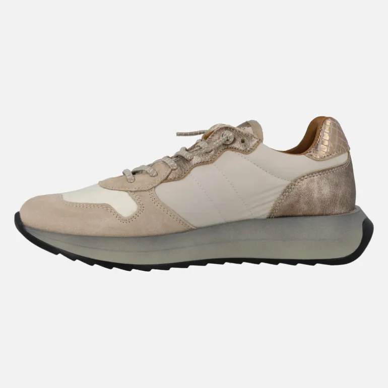 Zapatillas deportivas Cetti en combinado beige - oro