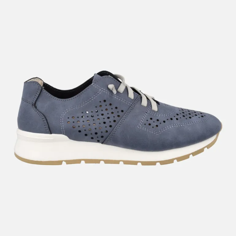 Zapatillas deportivas con perforados y cordones elásticos